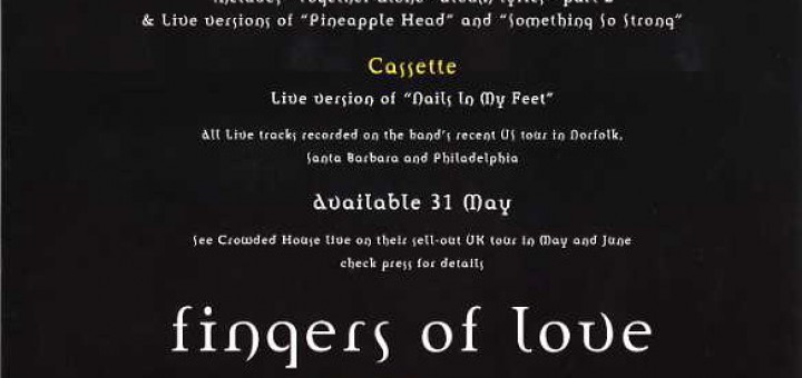 Fingers Of Love (UK Promo Poster)