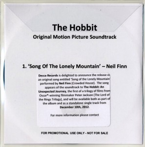 Song Of The Lonely Mountain (UK Promo CD-R)