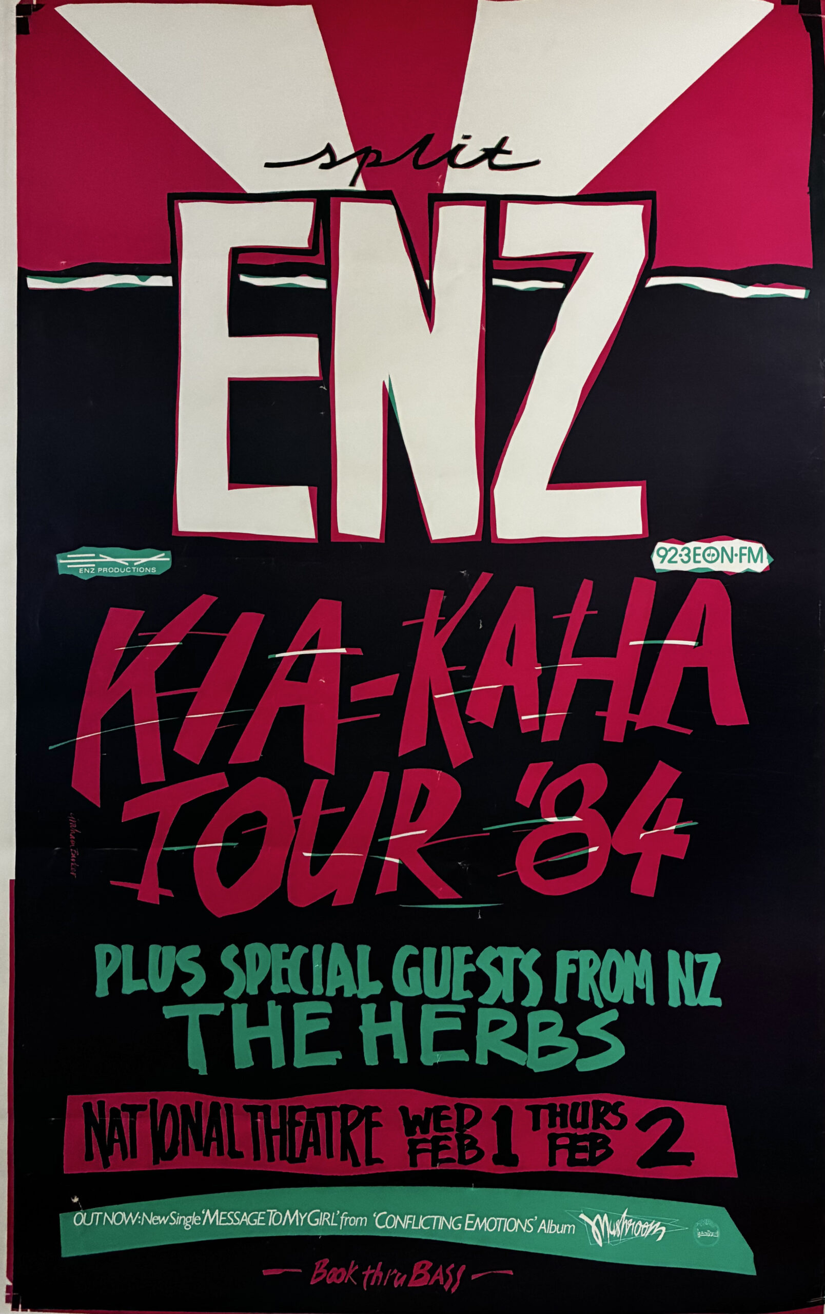 Kia Kaha Tour ’84 (Australia Promo Poster)