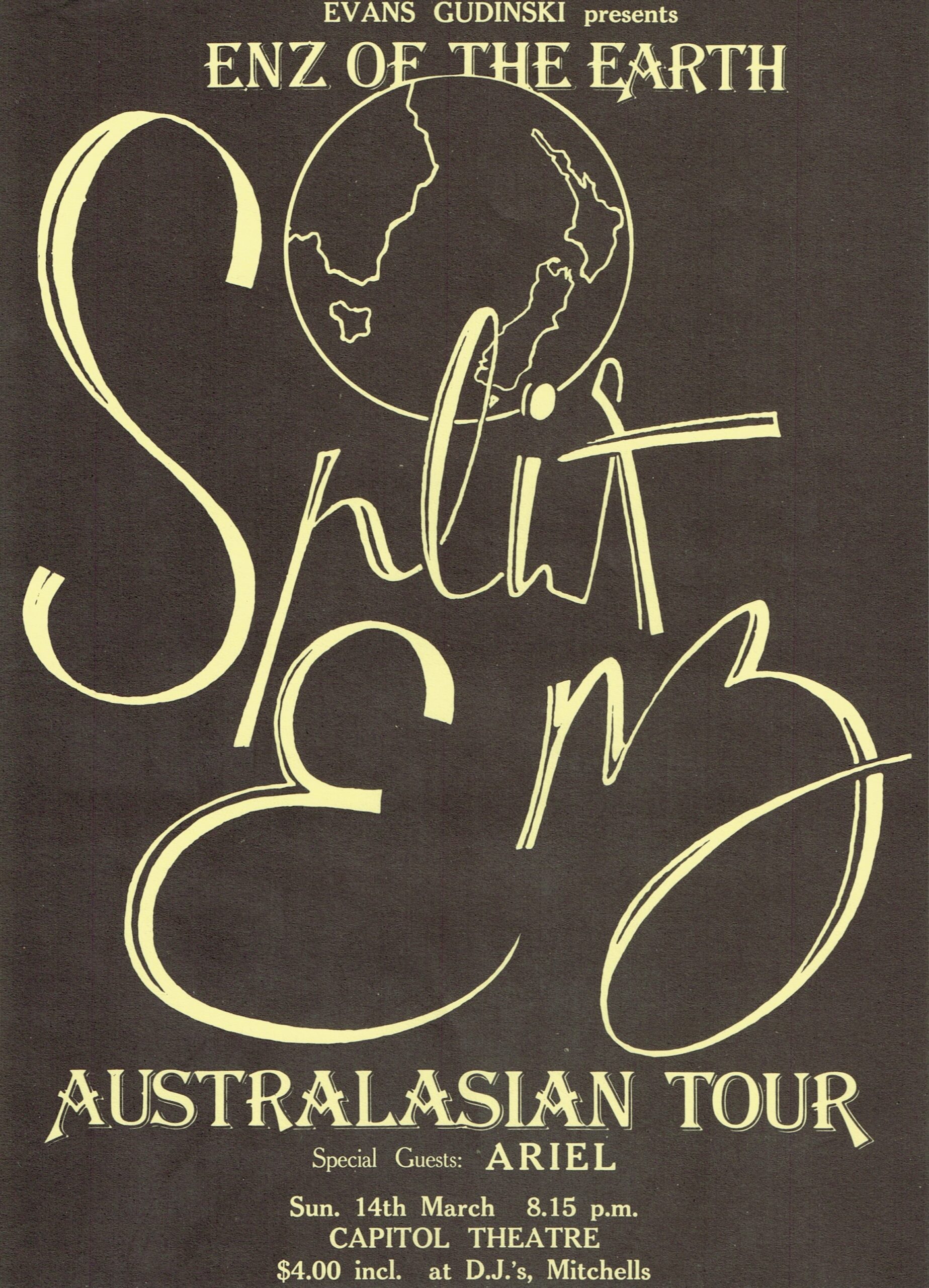 Enz Of Earth Australasian Tour (Australia Tour Flyer)