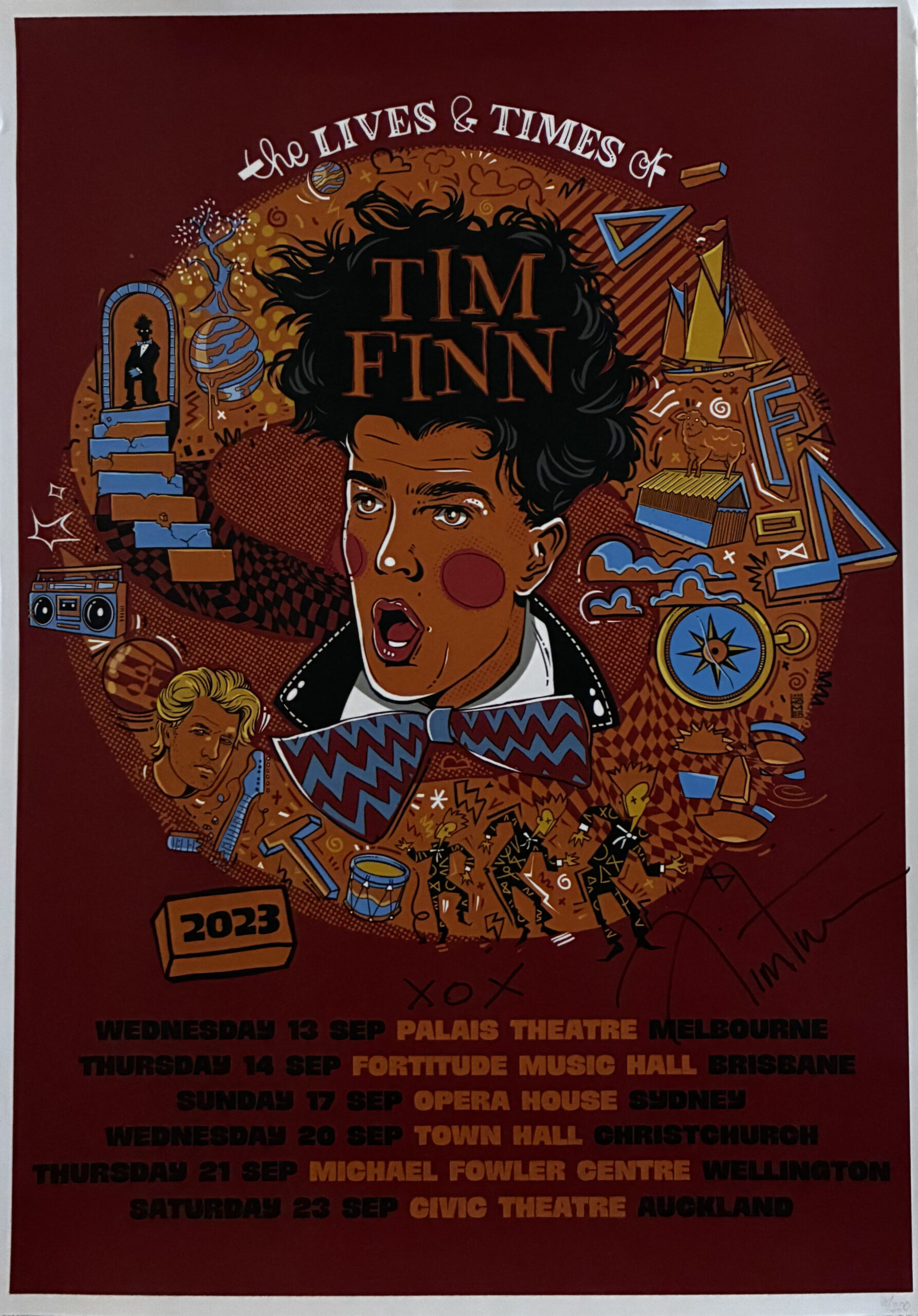 The Live & Times Of Tim Finn (Australia Tour Lithograph)
