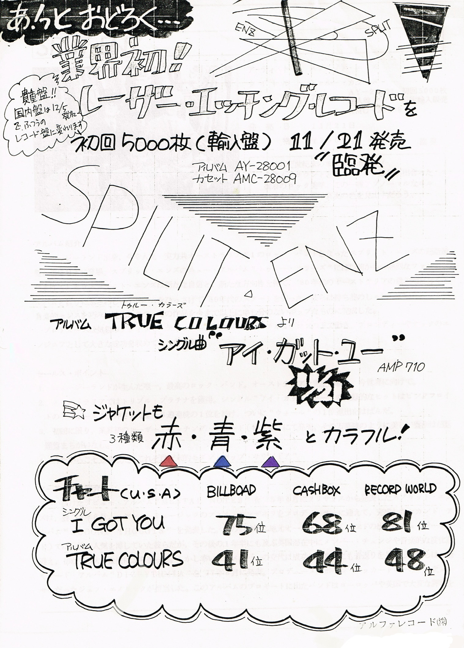 True Colours (Japan Promo Biography)