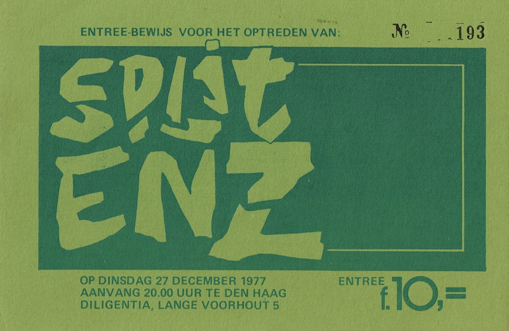 Voorhout 1977 (Holland Tour Ticket)