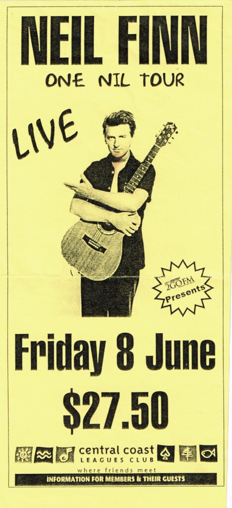 Gosford 2001 (Australia Tour Flyer)