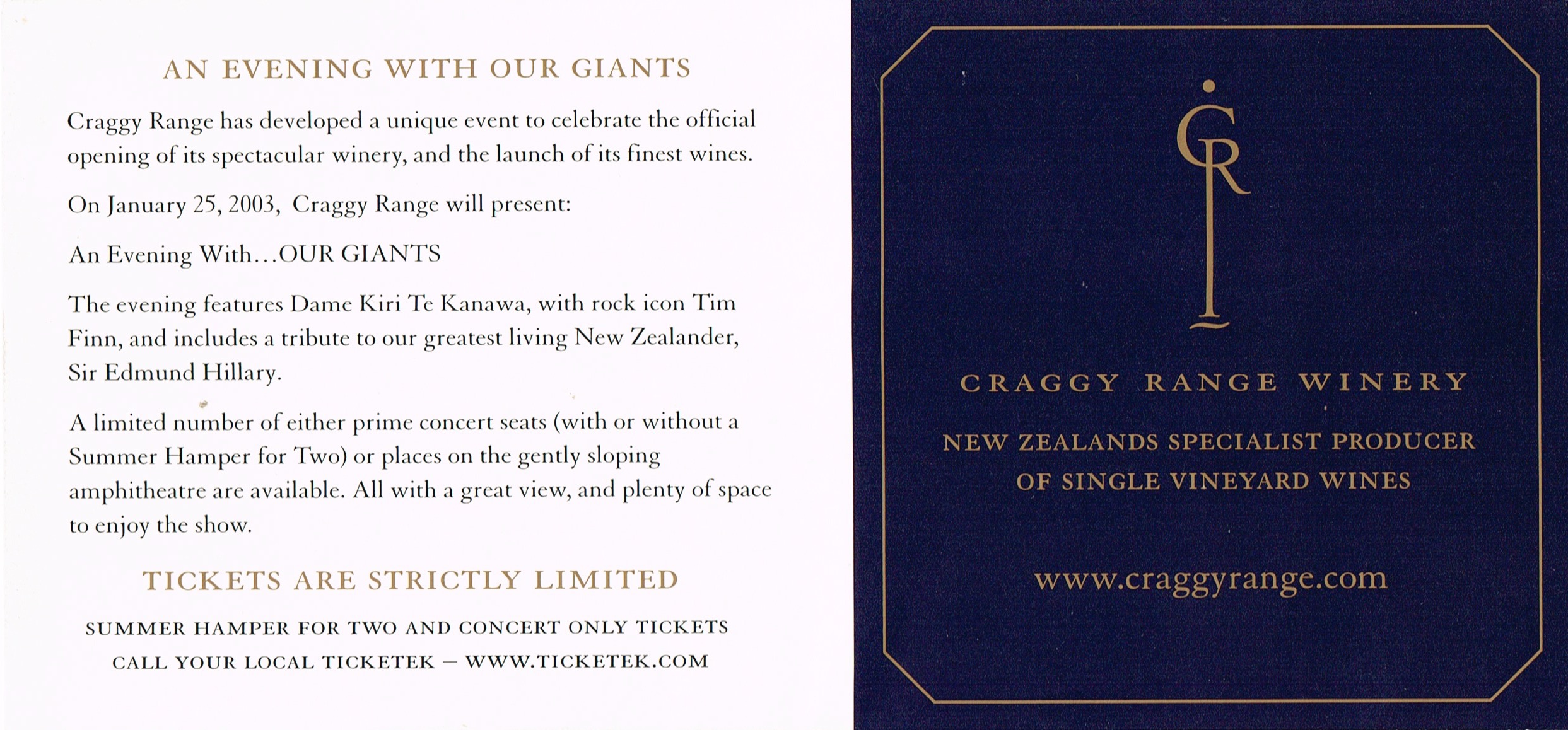 Our Giants (New Zealand Promo Flyer)