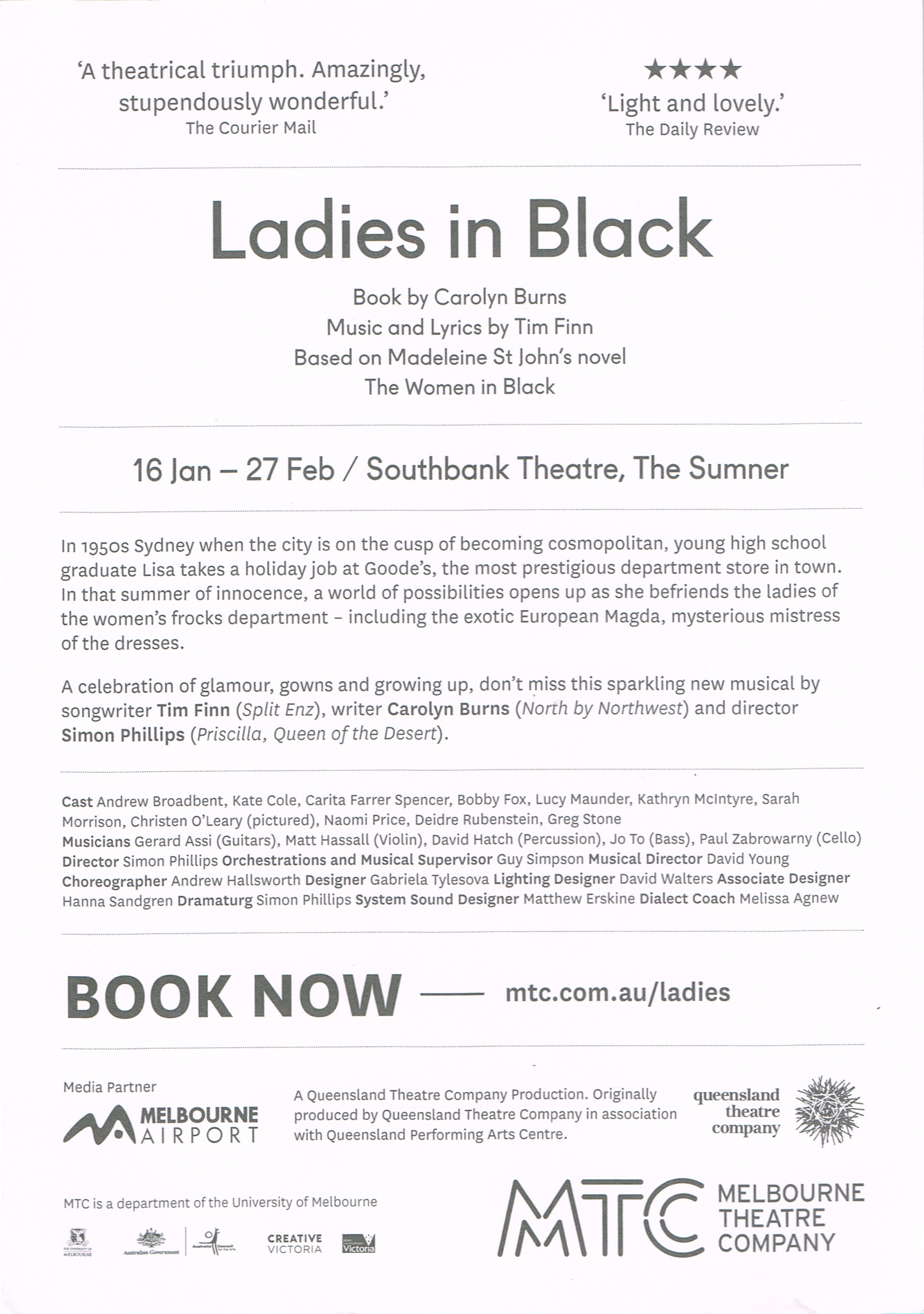Ladies In Black (Australia Promo Flyer)