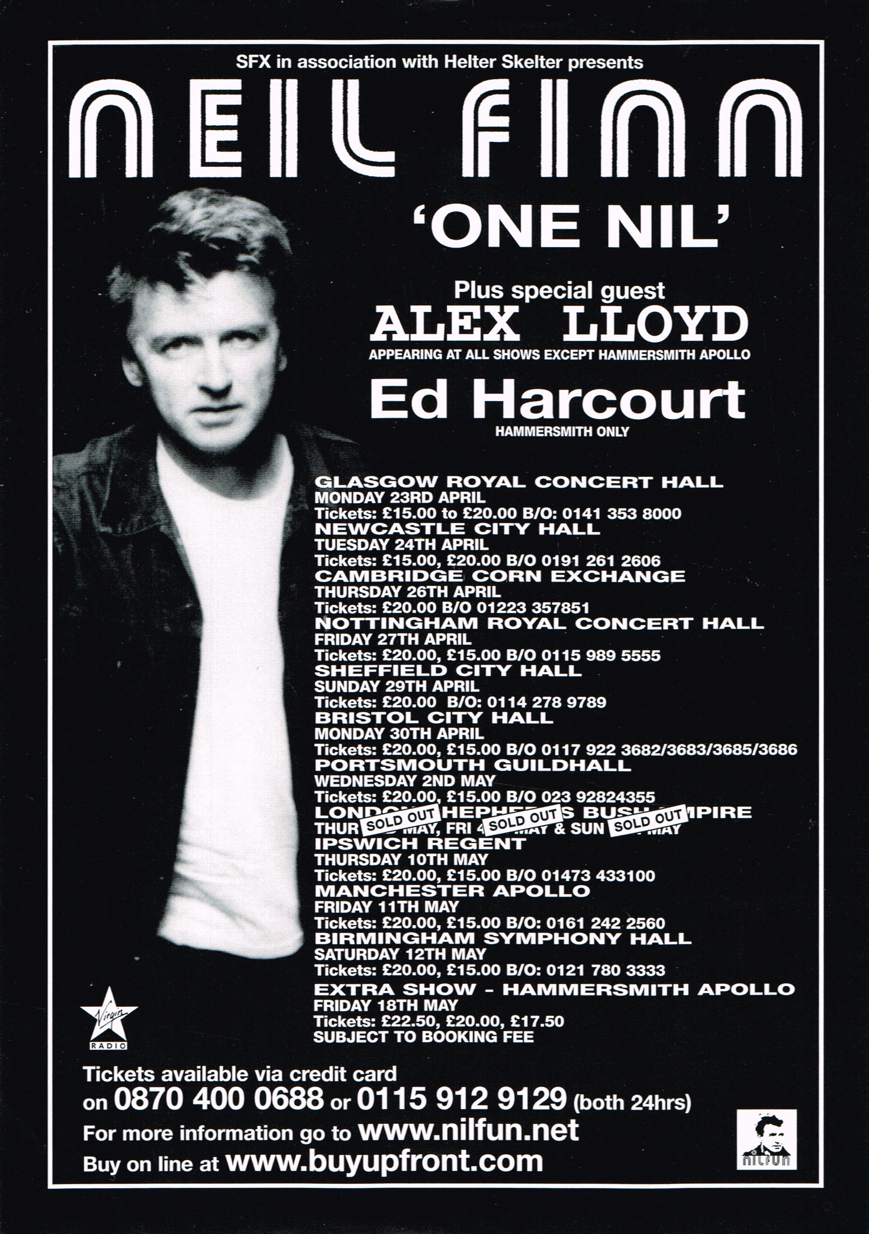 UK Tour 2001 (UK Promo Flyer)