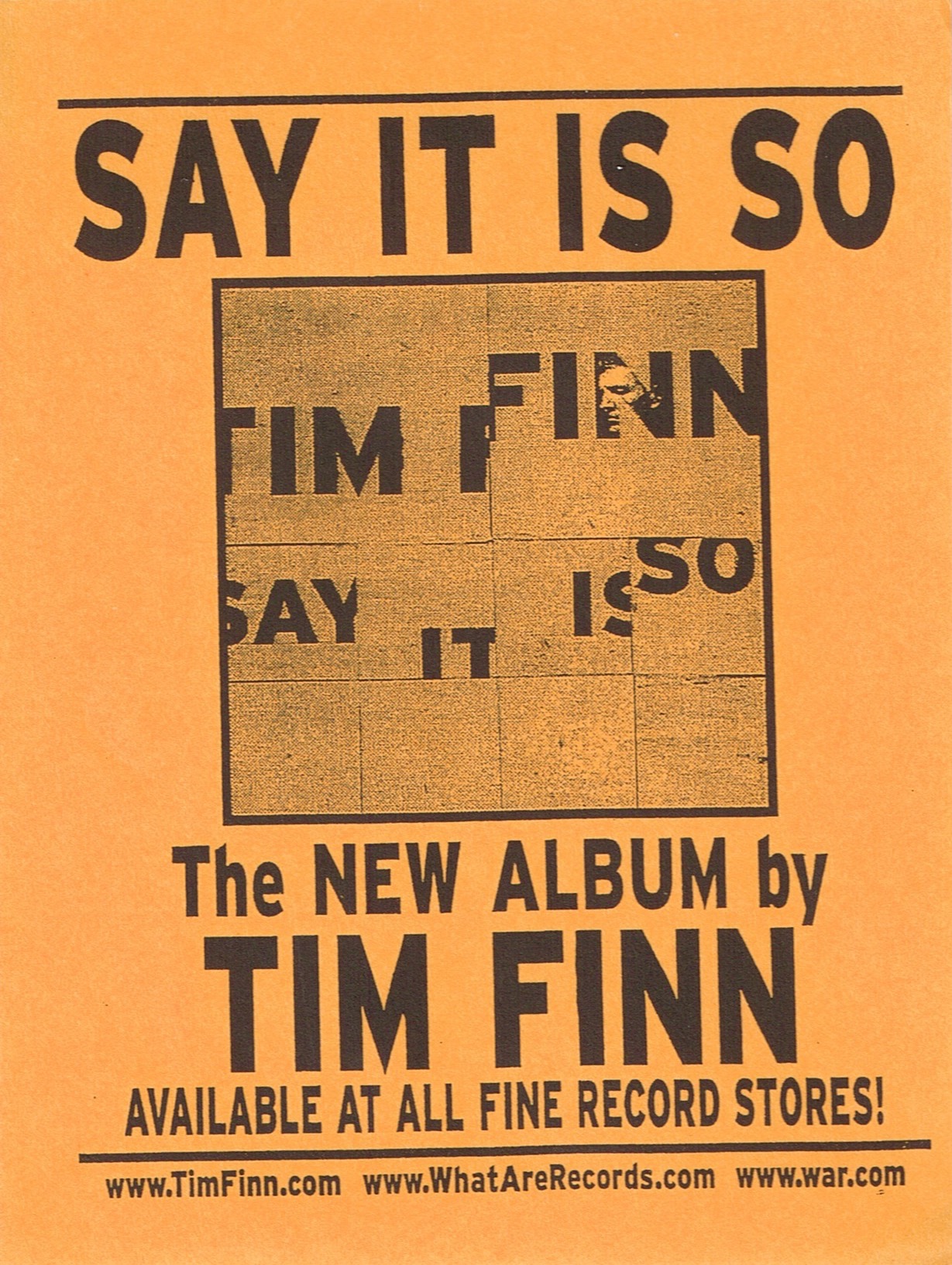 Say It Is So (Australia Promo Flyer)