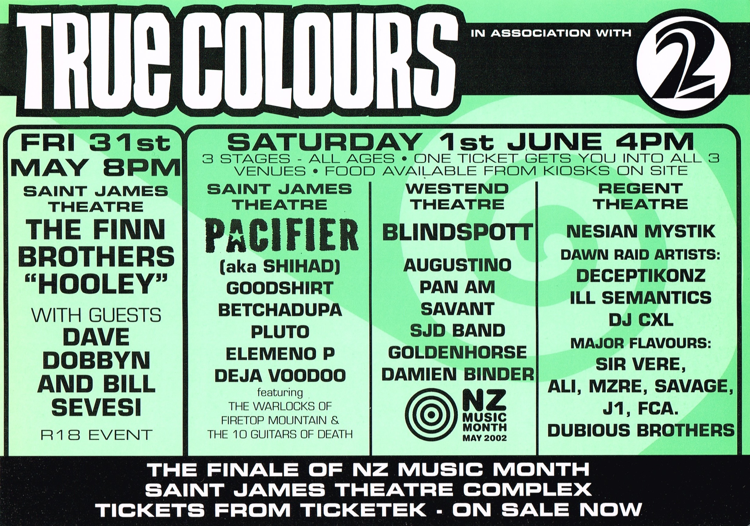 True Colours 2002 (New Zealand Promo Flyer)