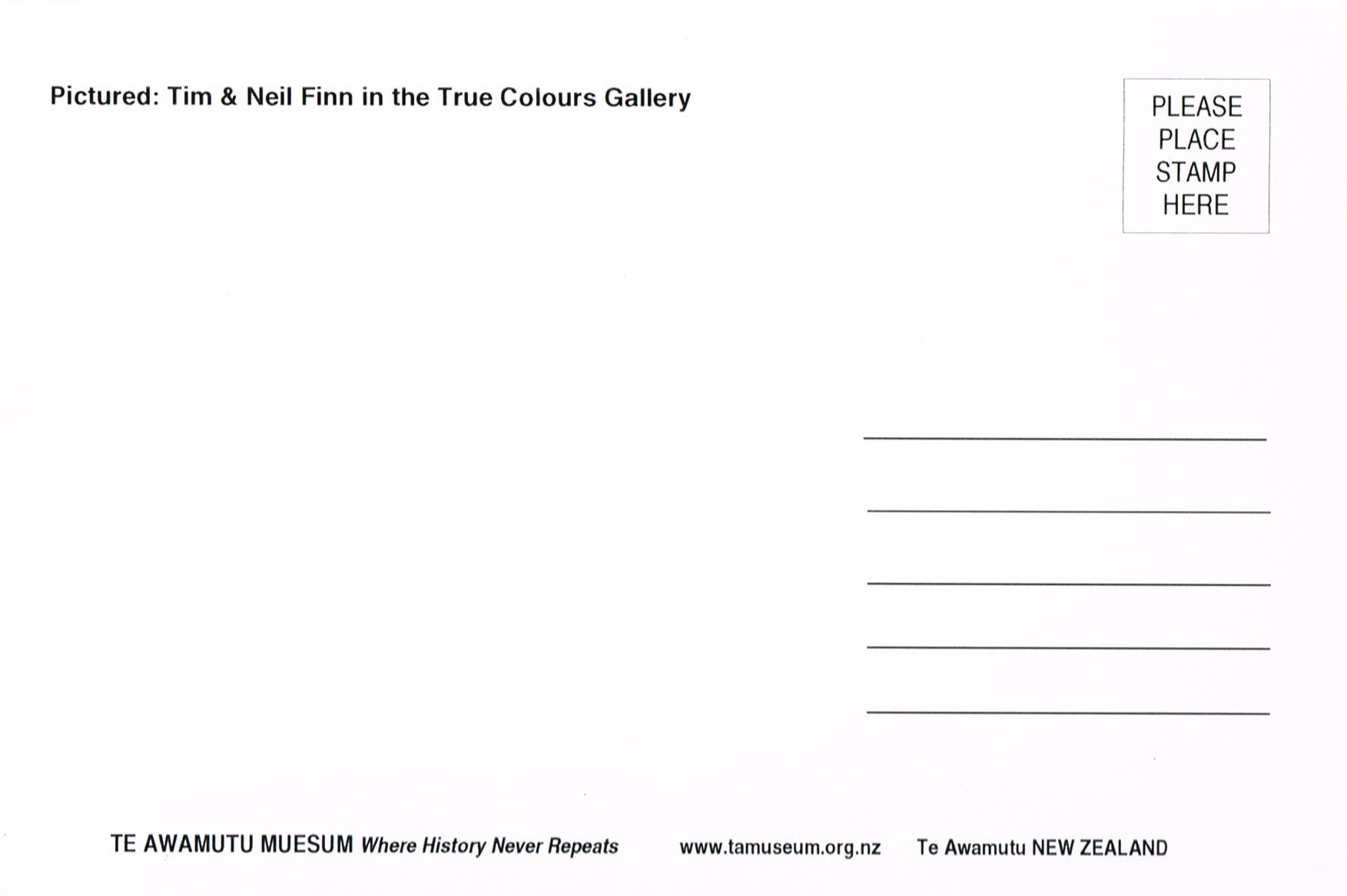 Where History Never Repeats (New Zealand Souvenir Postcard)