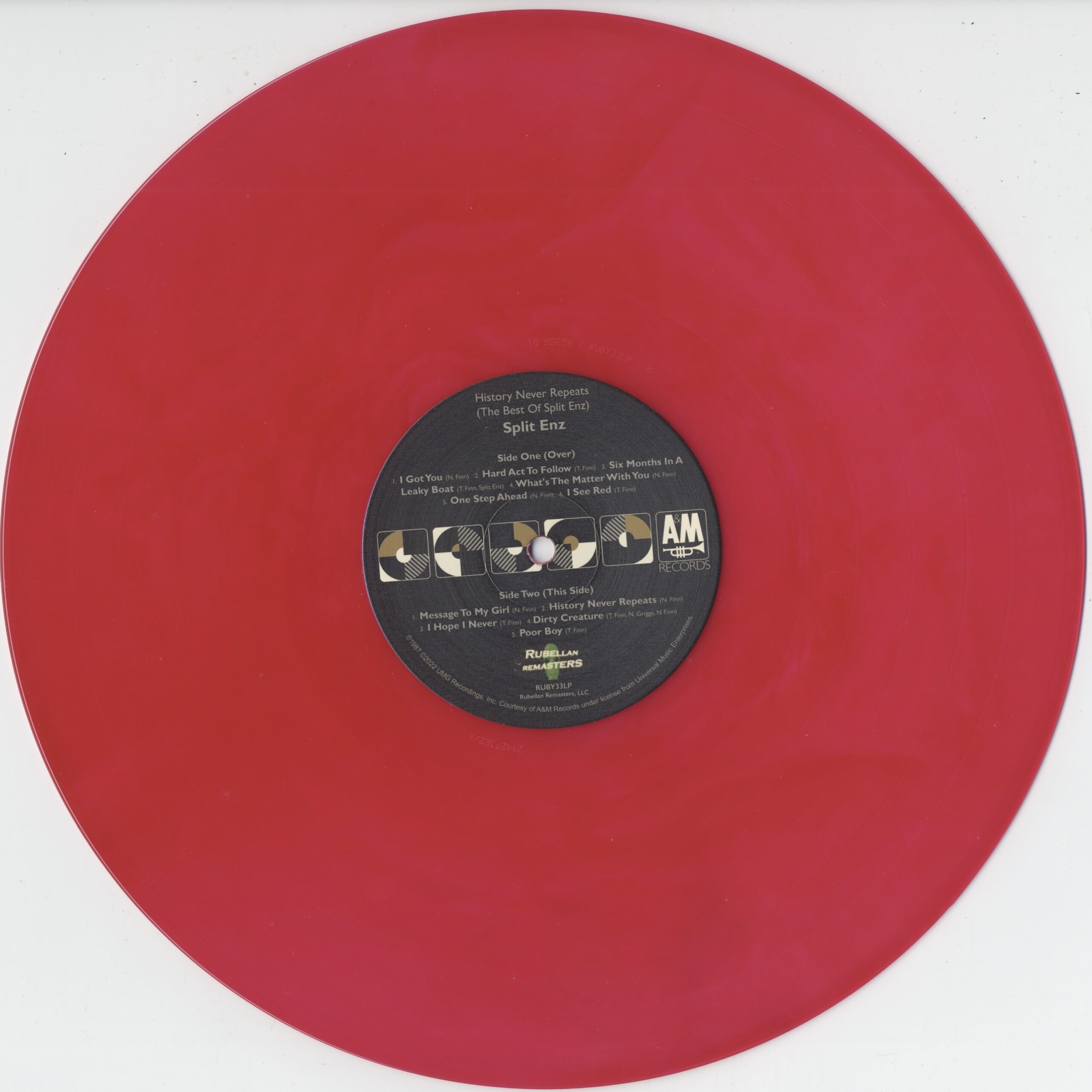 History Never Repeats - TheBest Of Split Enz (2022 Reissue Red Haze LP)